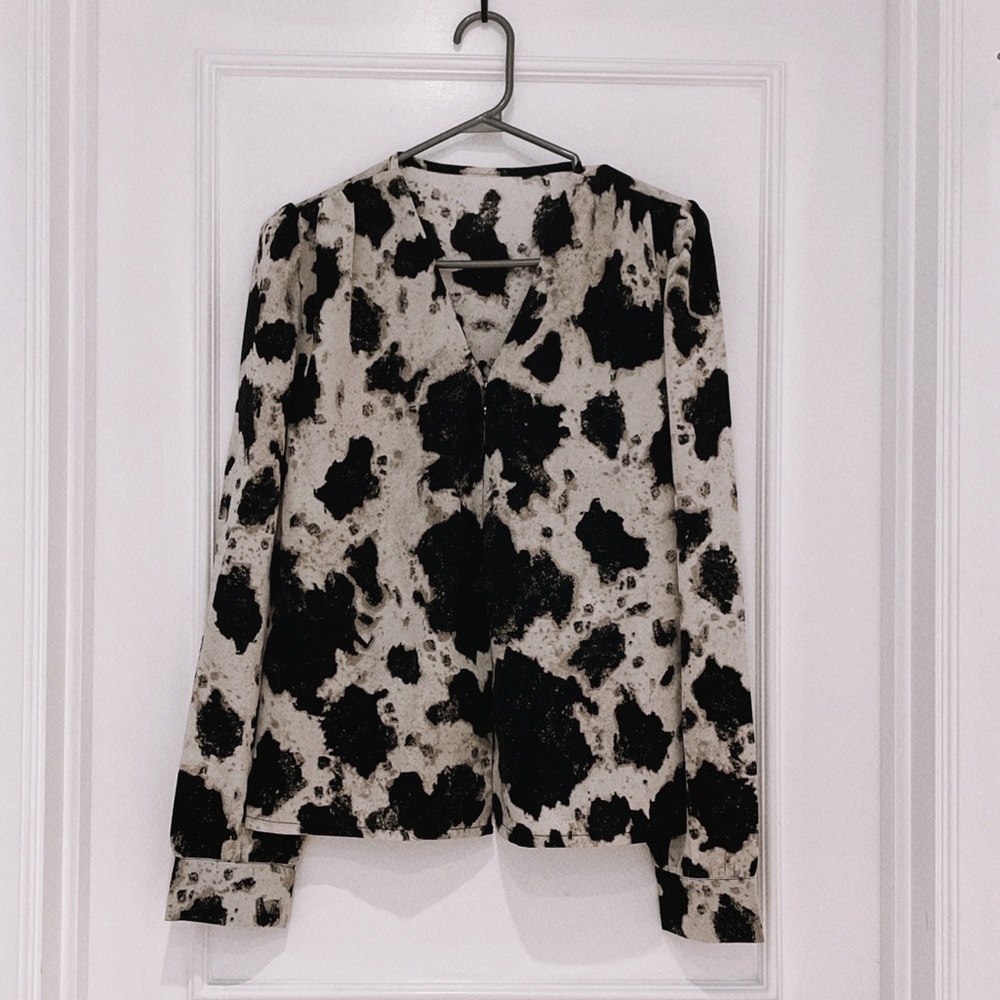 Animal Print, V neck blouse